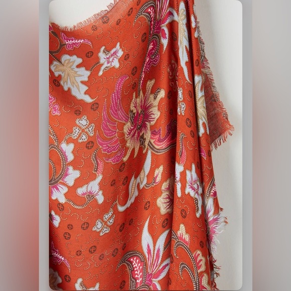 Lotte Erfurt Hjorth Floral Scarf chic comfy soft versatile boho Anthropologie - Picture 2 of 8